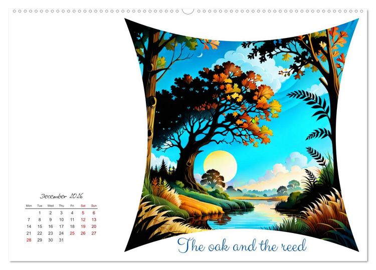 Produktbild: The magical world of fables (High Quality Premium Wall Calendar 2026 DIN A2 landscape),CALVENDO 12 Month Wall Calendar