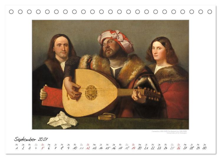 Produktbild: KlangFarben - Musik im Bild Kunstkalender (Tischkalender 2027 DIN A5 quer), CALVENDO Monatskalender