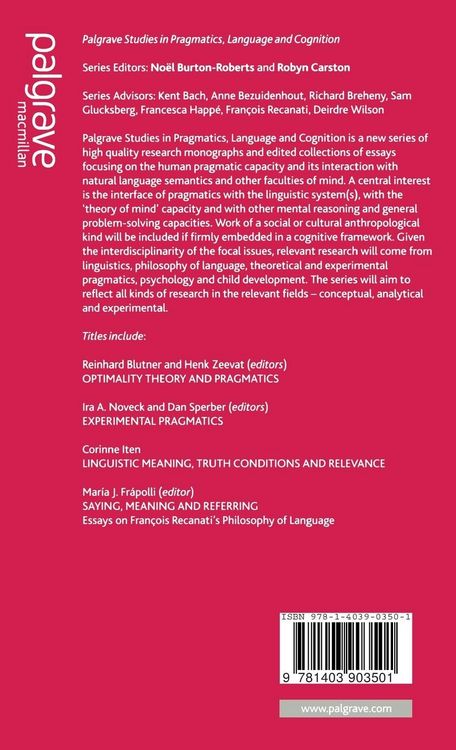 Produktbild: Experimental Pragmatics