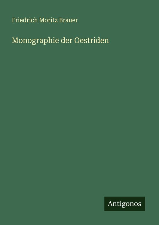 Produktbild: Monographie der Oestriden