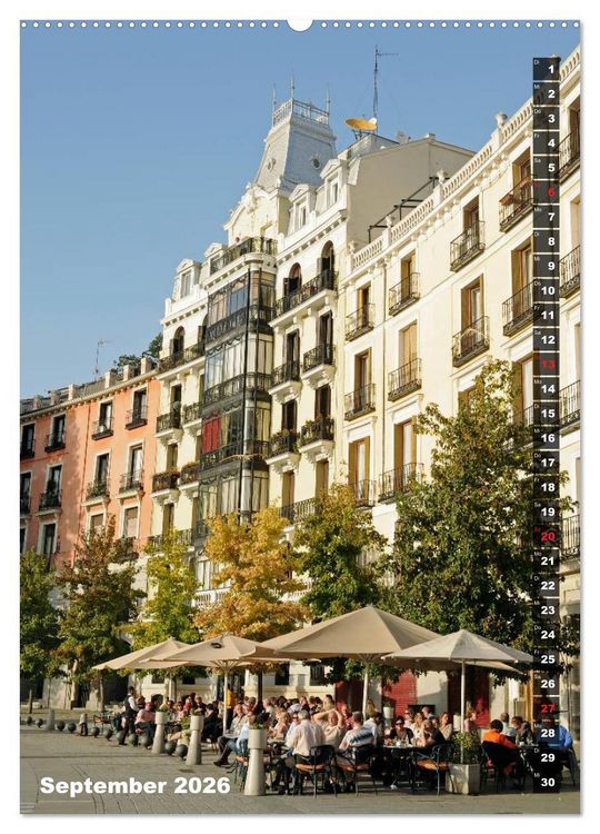 Produktbild: Madrid (Wandkalender 2026 DIN A2 hoch), CALVENDO Monatskalender
