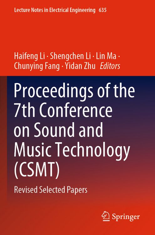 Produktbild: Proceedings of the 7th Conference on Sound and Music Technology (CSMT)