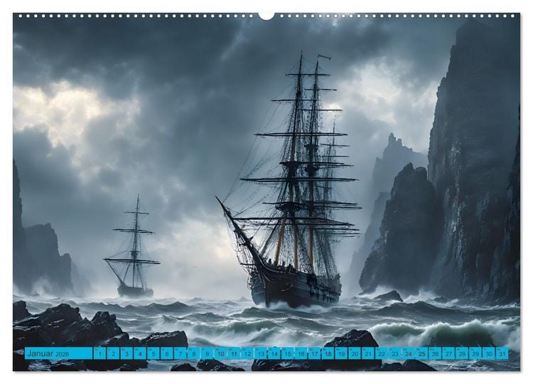 Produktbild: Erinnerungen an das Meer. Die Schifffahrt von einst (Wandkalender 2026 DIN A2 quer), CALVENDO Monatskalender