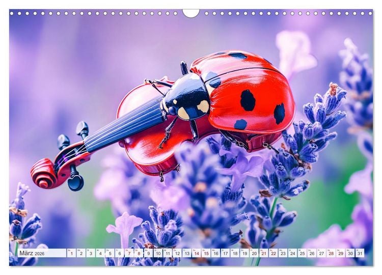 Produktbild: Konzert der Natur - Insekten spielen Musikinstrumente (Wandkalender 2026 DIN A3 quer), CALVENDO Monatskalender