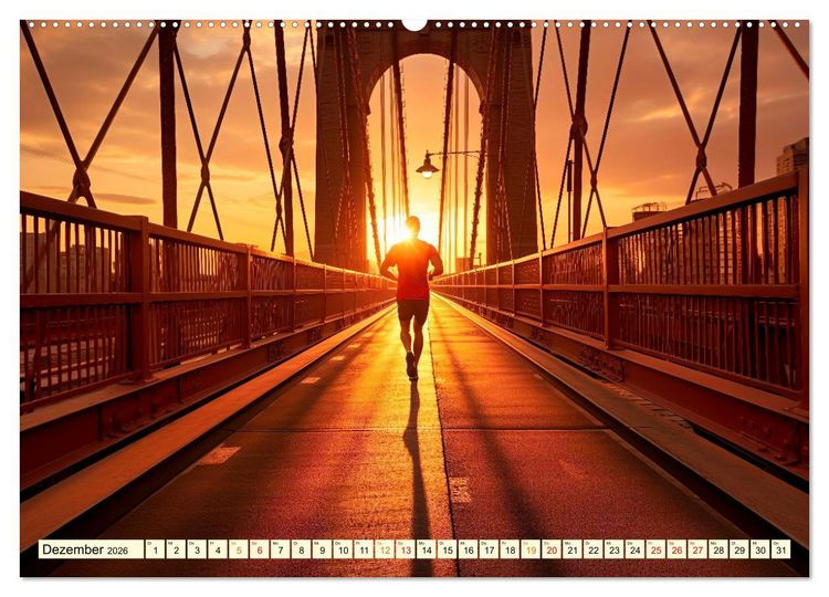 Produktbild: Joggen, gesund laufen (hochwertiger Premium Wandkalender 2026 DIN A2 quer), Kunstdruck in Hochglanz