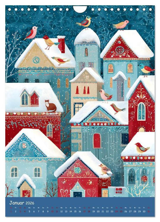 Produktbild: Folk Art Seasons (Wandkalender 2026 DIN A4 hoch), CALVENDO Monatskalender