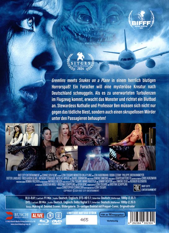 Produktbild: Monster on a Plane - 2-Disc Limited Edition Mediabook - Cover A (Blu-ray + Bonus-DVD)