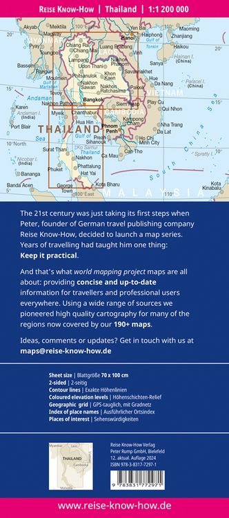 Produktbild: Reise Know-How Landkarte Thailand (1:1.200.000)