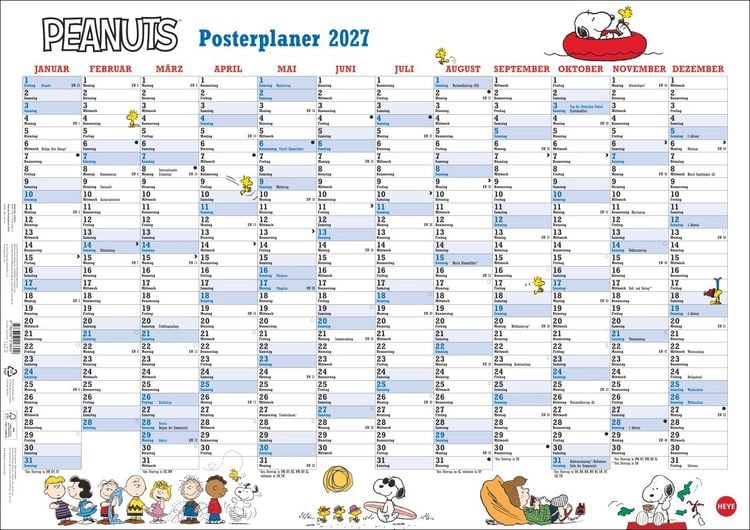 Produktbild: Peanuts Posterplaner 2027