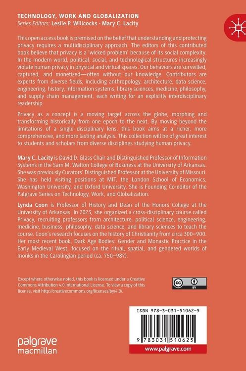 Produktbild: Human Privacy in Virtual and Physical Worlds