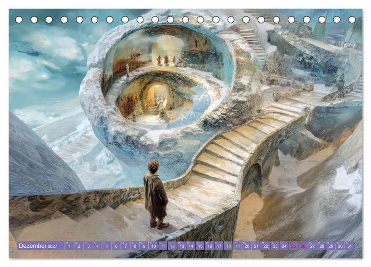 Produktbild: Treppenlabyrinthe &ndash; Die Suche nach dem Weg (Tischkalender 2027 DIN A5 quer), CALVENDO Monatskalender