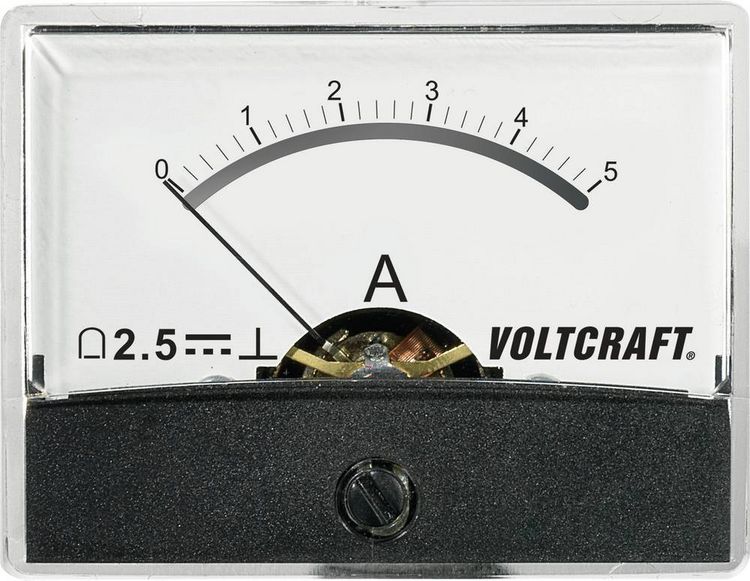 Produktbild: VOLTCRAFT AM-60X46/5A/DC AM-60X46/5A/DC Einbau-Messger&auml;t AM-60X46/5A/DC 5A Drehspule