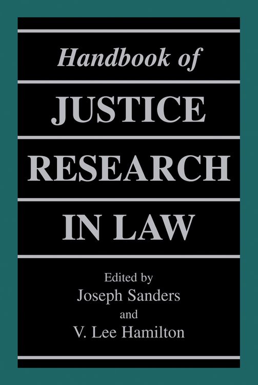 Produktbild: Handbook of Justice Research in Law