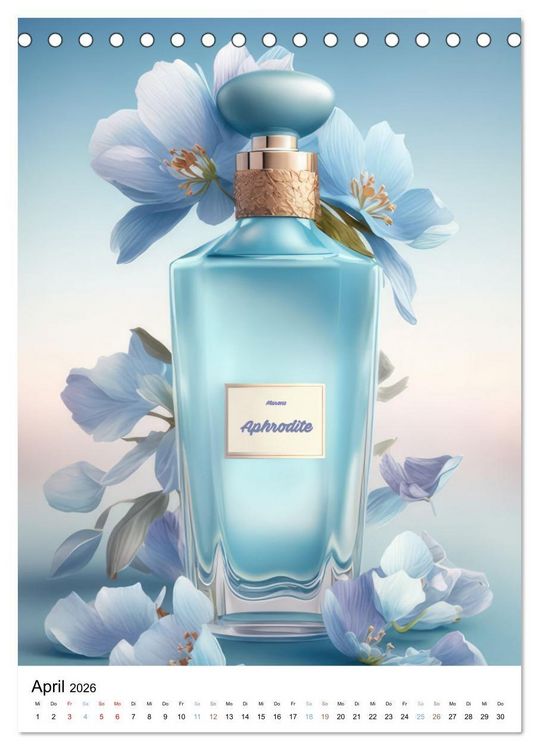 Produktbild: Parfum Eleganz im Glas (Tischkalender 2026 DIN A5 hoch), CALVENDO Monatskalender
