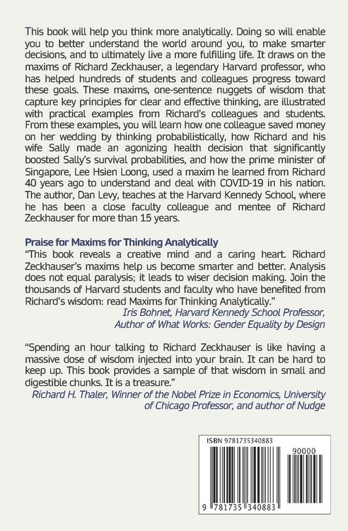 Produktbild: Maxims for Thinking Analytically