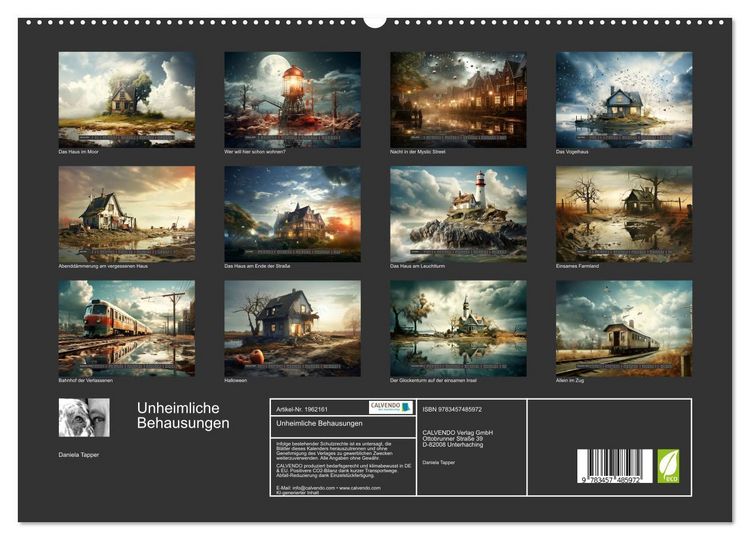 Produktbild: Unheimliche Behausungen (hochwertiger Premium Wandkalender 2026 DIN A2 quer), Kunstdruck in Hochglanz