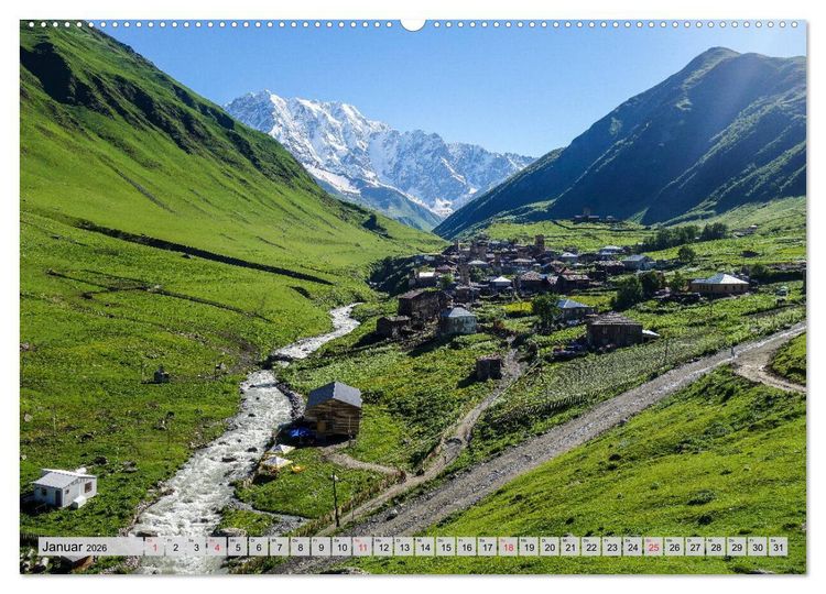 Produktbild: Swanetien - Georgiens Bergwelt im Gro&szlig;en Kaukasus (Wandkalender 2026 DIN A2 quer), CALVENDO Monatskalender