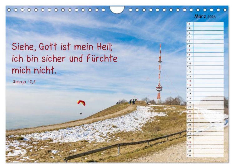 Produktbild: Heimat Hesselberg (Wandkalender 2026 DIN A4 quer), CALVENDO Monatskalender