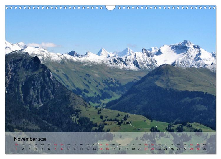 Produktbild: Saanenland. Ein Kalender aus dem Berner Oberland (Wandkalender 2026 DIN A3 quer), CALVENDO Monatskalender