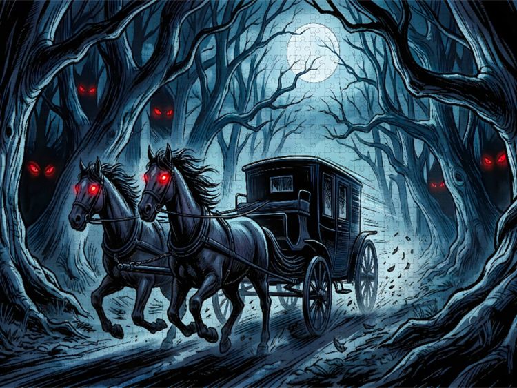 Produktbild: CALVENDO Puzzle Die Schatten des Vampirs erwachen | 2000 Teile Lege-Gr&ouml;&szlig;e 90x67cm Foto-Puzzle f&uuml;r gl&uuml;ckliche Stunden