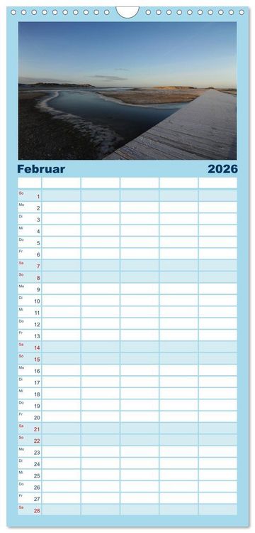 Produktbild: Familienplaner 2026 - St. Peter Ording mit 5 Spalten (Wandkalender, 21 x 45 cm) CALVENDO