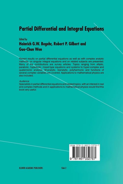 Produktbild: Partial Differential and Integral Equations