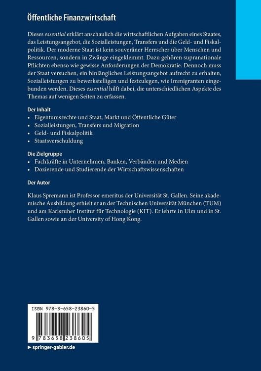 Produktbild: &Ouml;ffentliche Finanzwirtschaft