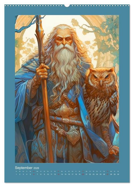 Produktbild: Die Anderswelt. Mystische Gestalten aus dem Mittelalter (hochwertiger Premium Wandkalender 2026 DIN A2 hoch), Kunstdruck in Hochglanz