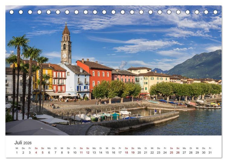 Produktbild: Schweiz - Die sch&ouml;nsten St&auml;dte (Tischkalender 2026 DIN A5 quer), CALVENDO Monatskalender