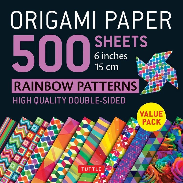 Produktbild: Origami Paper 500 Sheets Rainbow Patterns 6 inches - 15 cm