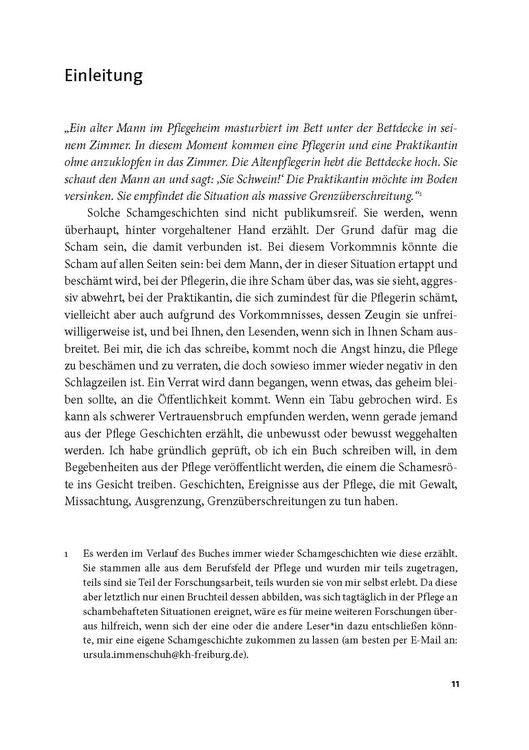 Produktbild: Unerh&ouml;rte Scham in der Pflege