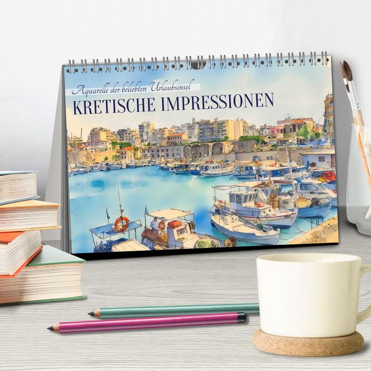 Produktbild: Kretische Impressionen (Tischkalender 2026 DIN A5 quer), CALVENDO Monatskalender