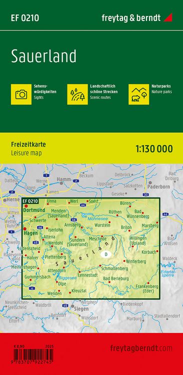 Produktbild: Freytag & berndt Freizeitkarte Sauerland 1:130.000