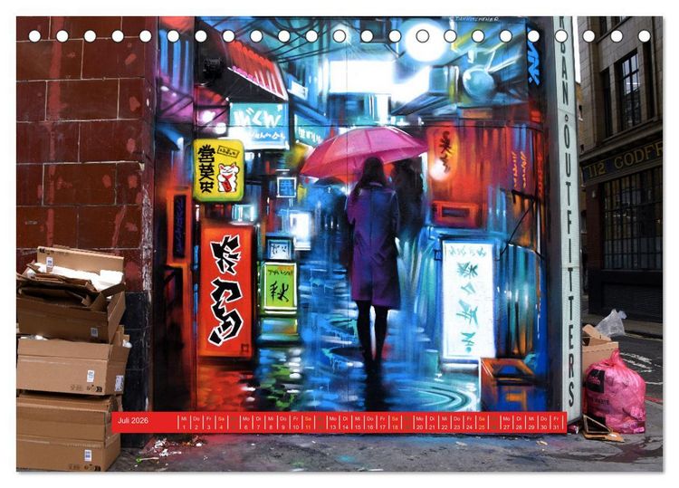 Produktbild: Street Art in London - cool, stylisch und hochprofessionell (Tischkalender 2026 DIN A5 quer), CALVENDO Monatskalender