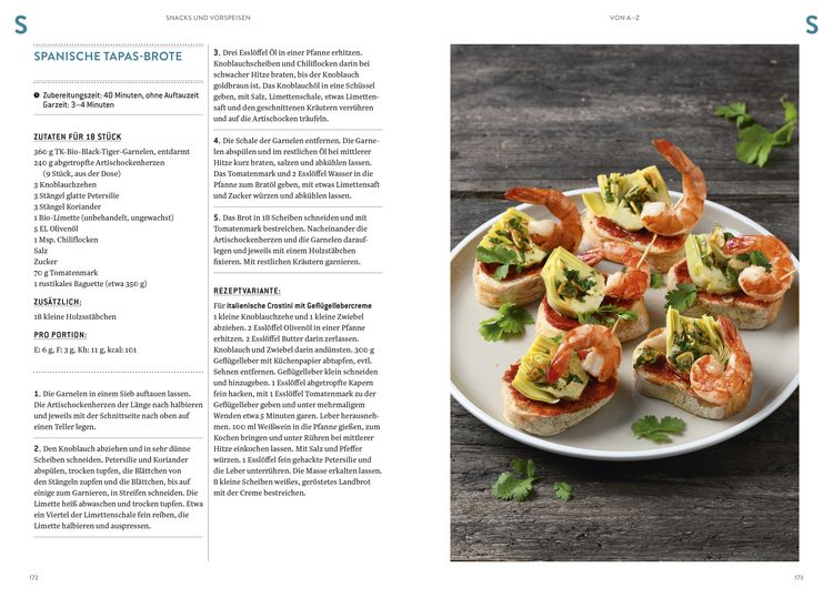 Snacks und Vorspeisen von A–Z