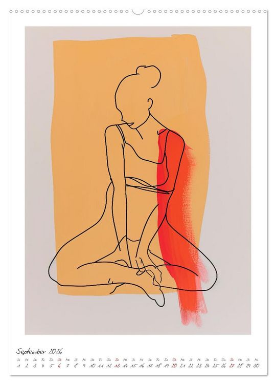 Produktbild: Kontur PUR - Feminine Formen (hochwertiger Premium Wandkalender 2026 DIN A2 hoch), Kunstdruck in Hochglanz
