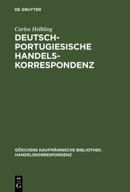 Produktbild: Deutsch-portugiesische Handelskorrespondenz