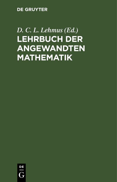 Produktbild: Lehrbuch der angewandten Mathematik
