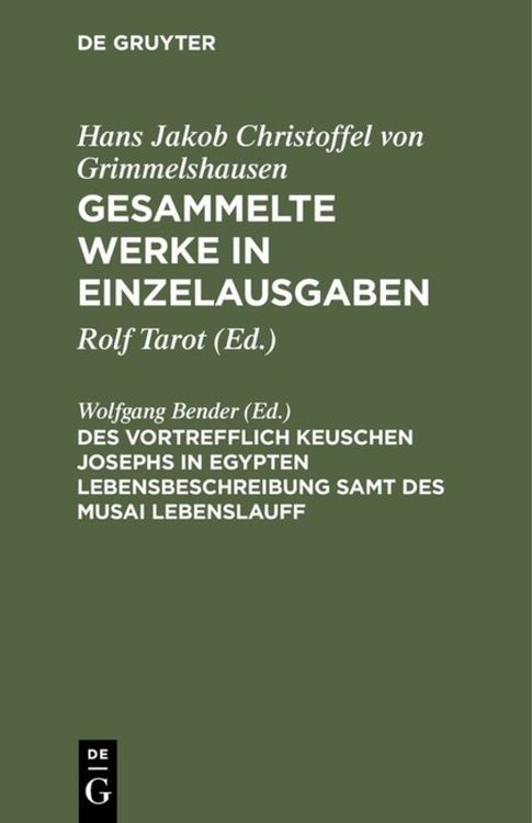 Produktbild: Des Vortrefflich Keuschen Josephs in Egypten Lebensbeschreibung samt des Musai Lebenslauff