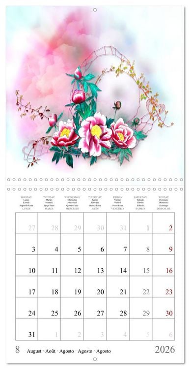 Produktbild: Quand l'&acirc;me parle (Calendrier mural carr&eacute; 2026 30x30 cm) Calendrier double avec une page pour vos prises de notes