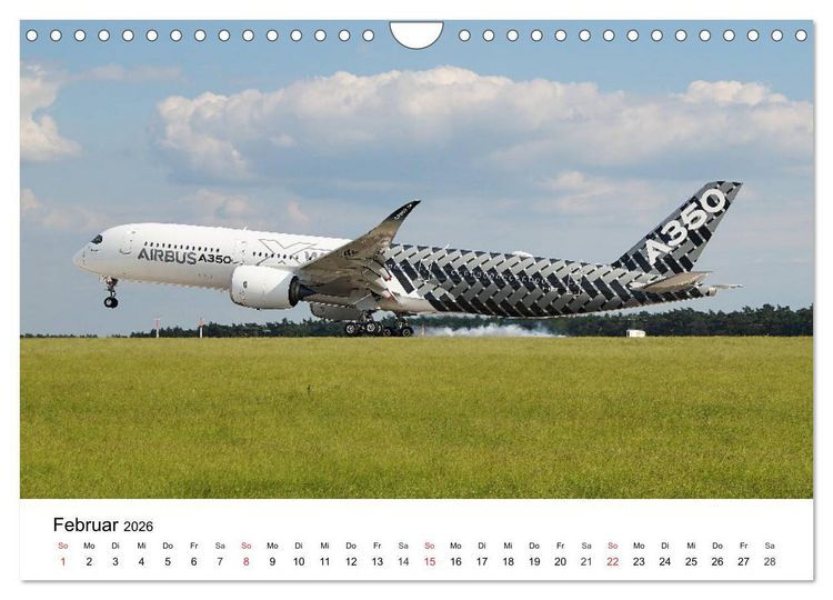 Produktbild: Die sch&ouml;nsten Airliner (Wandkalender 2026 DIN A4 quer), CALVENDO Monatskalender