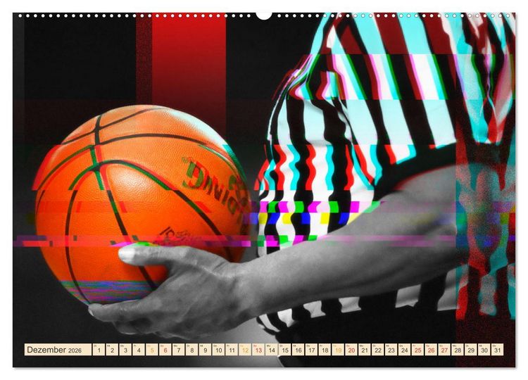 Produktbild: Basketball Liebe (hochwertiger Premium Wandkalender 2026 DIN A2 quer), Kunstdruck in Hochglanz