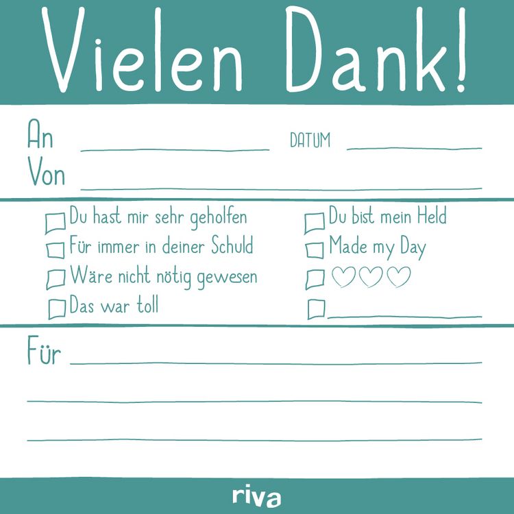 Produktbild: Vielen Dank - Klebezettel