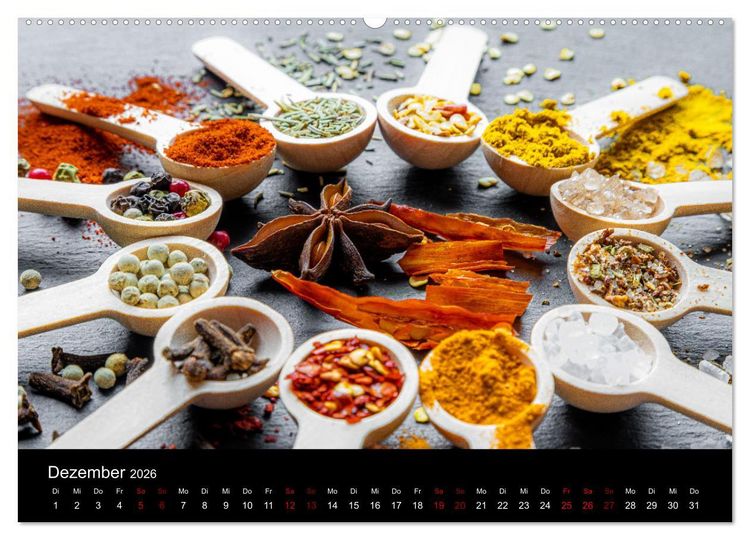 Produktbild: Spice Art - Gew&uuml;rze in Szene gesetzt (hochwertiger Premium Wandkalender 2026 DIN A2 quer), Kunstdruck in Hochglanz