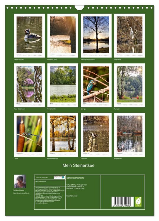 Produktbild: Mein Steinertsee (Wandkalender 2026 DIN A3 hoch), CALVENDO Monatskalender
