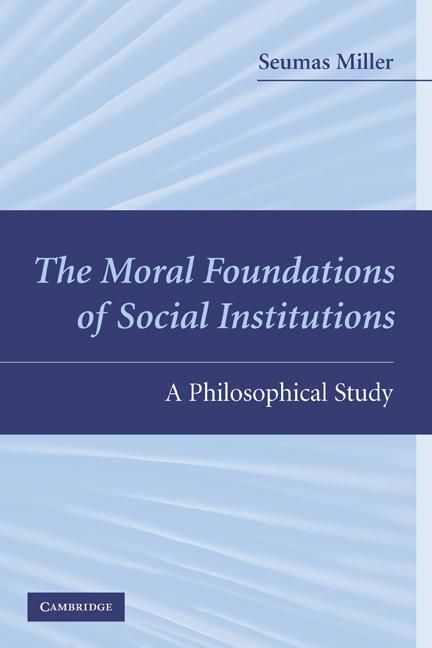 Produktbild: Moral Foundations of Social Institutions