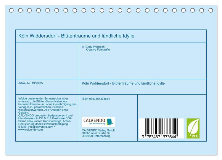 Produktbild: K&ouml;ln Widdersdorf - Bl&uuml;tentr&auml;ume und l&auml;ndliche Idylle (Tischkalender 2026 DIN A5 quer), CALVENDO Monatskalender
