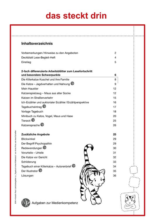 Produktbild: Lekt&uuml;rebegleiter &ndash; kompakt und differenziert: Tagebuch einer Killerkatze