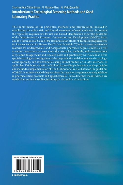 Produktbild: Introduction to Toxicological Screening Methods and Good Laboratory Practice