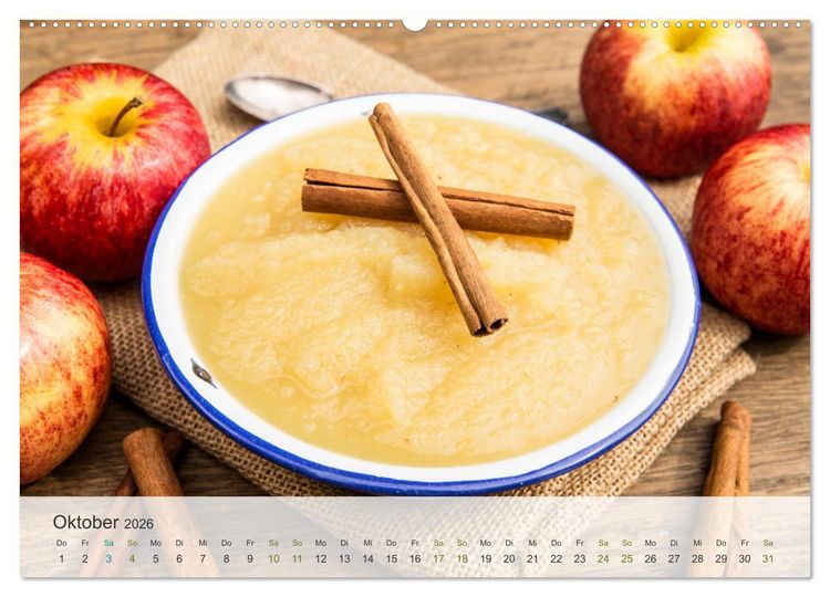 Produktbild: ApfelZEIT - Nat&uuml;rlich k&ouml;stlich (hochwertiger Premium Wandkalender 2026 DIN A2 quer), Kunstdruck in Hochglanz